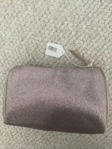 ULTA Pink Glitter Makeup Cosmetic Bag Zipper Closure NWT 9x7.5x3.5 Bling - $10.84