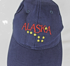 Alaska Gold Stars Navy Blue Adjustable Baseball Hat Cap Canvas Adjustabl... - $11.26