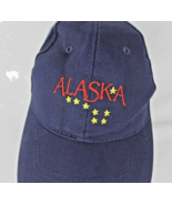 Alaska Gold Stars Navy Blue Adjustable Baseball Hat Cap Canvas Adjustabl... - £8.85 GBP
