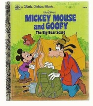 Little Golden Book Walt Disney&#39;s M. M. &amp; Goofy The Big Bear Scare EX++1980 - £13.43 GBP