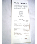 1972 Ad Delta Phi Zeta Sorority, Ithaca College, Ithaca, N.Y. - $13.70 CAD