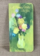 Ephemera Vintage Hallmark Money Holder Greeting Card Spring Flowers In Vase - £2.94 GBP
