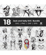 Jack and Sally SVG Bundle, Nightmare Before Christmas SVG, Halloween SVG... - $74.76 MXN