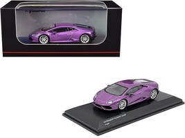Lamborghini Huracan Coupe Purple Metallic 1/64 Diecast Model Car by Kyosho - $30.89