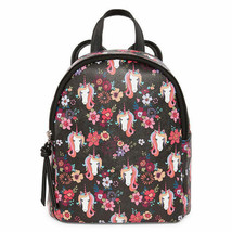Arizona Mini Back Pack Purse Black Floral Unicorn Adjustable Straps New - £24.89 GBP