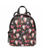 Arizona Mini Back Pack Purse Black Floral Unicorn Adjustable Straps New - $33.85