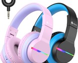 iClever BTH12 Kids Bluetooth Headphones 2 Pack,Colorful LED Lights Wirel... - £85.99 GBP
