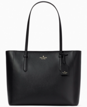 Kate Spade Schuyler Black Saffiano Tote K7354 NWT Bag Charm $359 Retail Price FS - £101.22 GBP