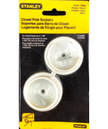 2 Closet Pole Sockets White Plastic for 1 3/8&quot; pOle rOd STANLEY 75-6040 ... - $341.67 MXN