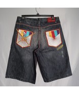 Coogi Shorts Mens 38 Distress Embordered Pockets Baggy Jorts Hip-Hop Str... - $48.50