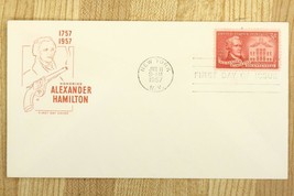 US Postal Cover FDC 1957 200th Anniversary Honoring Alexander Hamilton N... - $12.68