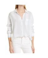 RAILS Women&#39;s Charli Awning Stripe Linen Blend Blouse, Large, White/Blue... - €76,94 EUR