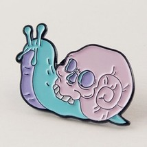 Enamel Pin Snail with Skull Shell Pastel  Fashion Accessory Jewelry image 2