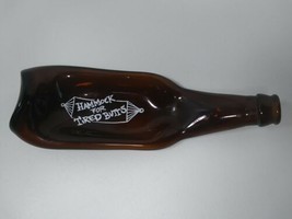 Brown Blown Melted Beer Bottle &quot;Hammock for Tired Butts&quot; Trinket Ashtray 9.5&quot; - £11.17 GBP