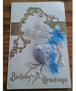 015 Vintage Birthday Greetings Postcard 1911 Maryland Building and Bird ... - £4.71 GBP