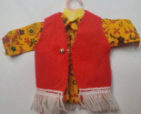 Ken Doll Barbie CLONE Shirt &amp; Vest Fringe Hippie Mod 1970s Vintage Hong ... - $14.80