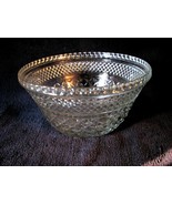 vintage crystal glass salad or punch bowl 9 1/2&quot; x 5 1/2&quot; anchor hocking... - £17.45 GBP
