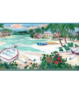 Ocean City Beach Wallpaper Border 3 pkg  5Yd each 6.5&quot; Wide Croscill - $286.76 MXN