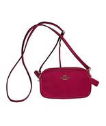 Coach 53034 Crossbody Pouch In Pebble Leather Pink Ruby - $69.99