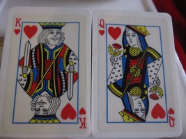 VINTAGE HOSTESS SOAPS ROYAL HEARTS KING &amp; QUEEN PLAYING CARDS - $8.56