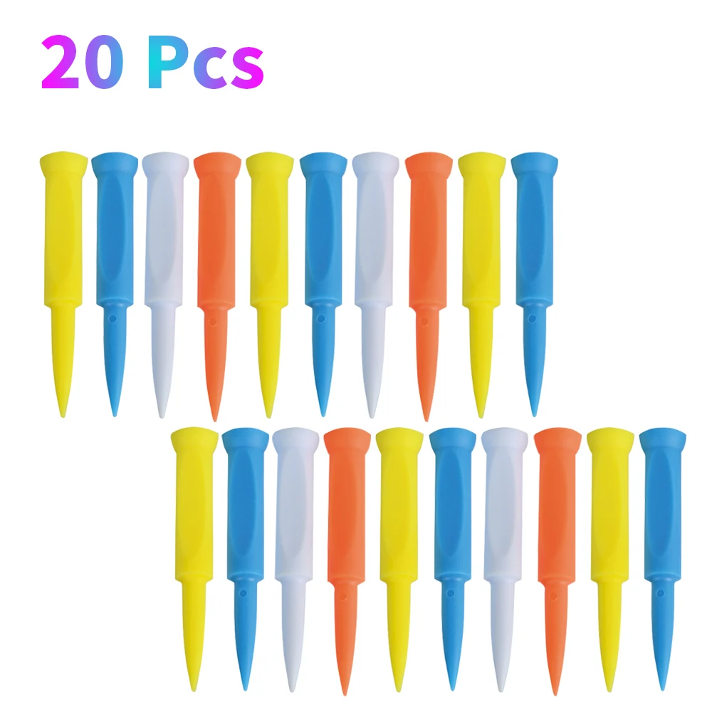 20 Pack Limit Golf Tees Plastic 70mm Multicolor Long Tee Golf Practice Training  - £84.73 GBP
