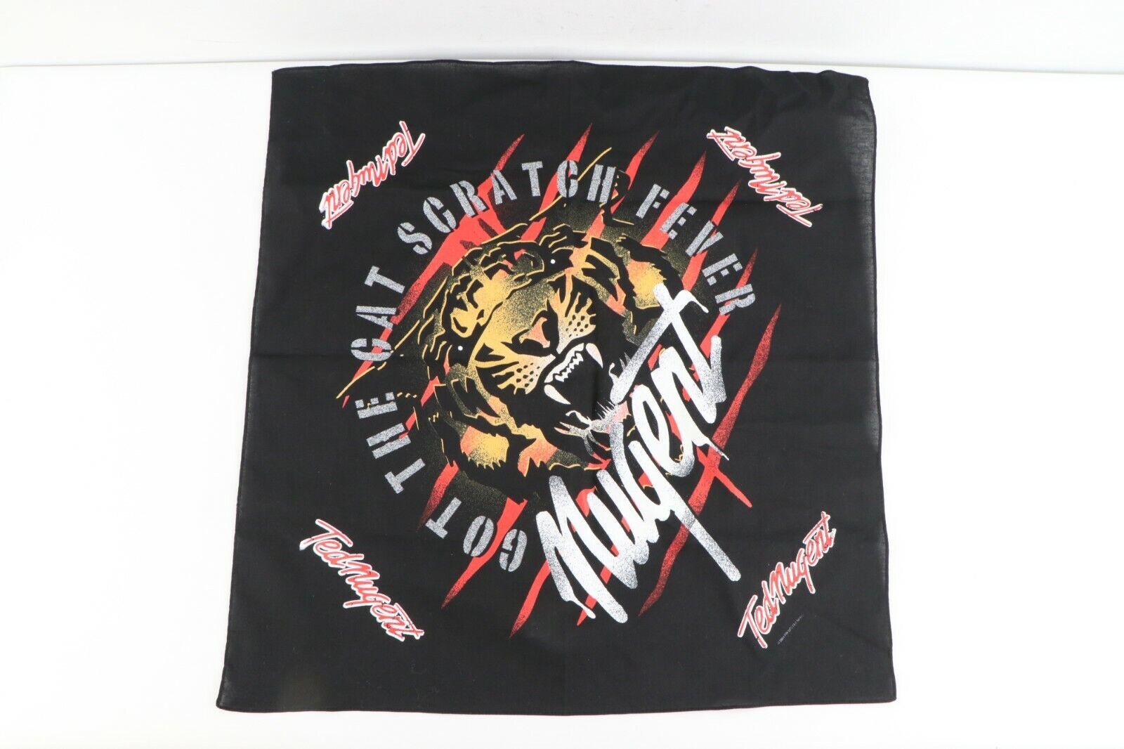 Primary image for Vintage Ted Nugent Got the Cat Scratch Fever Spell Out Rock N Roll Bandana Scarf