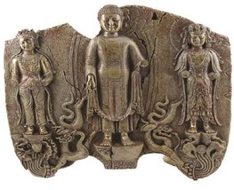 Buddha Cave Wall Relief Replica Buddhist Pilgrimage Vaisali Female Monks... - £25.88 GBP