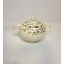 Vintage 1940&#39;s Taylor Smith Taylor Floral China Sugar Bowl with Handles and Lid - £20.56 GBP