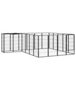  Dog Playpen Black Powder-coated steel 22-Panel - $745.38 CAD