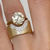 4.50Ct D/FL Round Cut Moissanite 14K Yellow Gold Over Bridal Engagement ... - $2,902.80 MXN