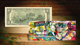 JUSTICE LEAGUE Movie OFFICIAL Rency / Banksy ART GENUINE U.S $2 Bill HAN... - $26.00