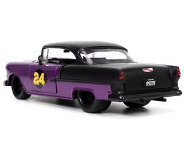 1955 Chevrolet Bel Air #24 Purple Metallic and Matt Black &quot;Bigtime Muscl... - $47.95