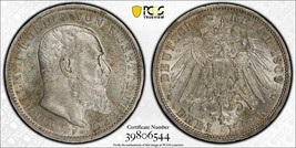 Rare Historical Germany 1909-F Wurttemberg 3 Mark PCGS MS62 - 100 Plus Y... - £227.81 GBP