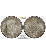 Rare Historical Germany 1909-F Wurttemberg 3 Mark PCGS MS62 - 100 Plus Y... - $285.00