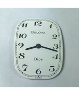 Bulova Dior Watch Dial  20 X26mm White And Black Womens 1970s - €11,17 EUR