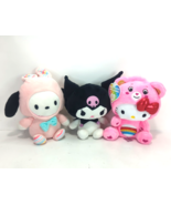 Sanrio Hello Kitty &amp; Friends Lot of 3 Cute Plush Stuffed Animals New wit... - $42.49