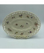 Lenox &quot;Posy Baskets&quot; Vanity Tray Mint Dish Woven Edge Floral Design Fine... - $13.98