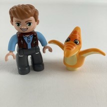 Lego Duplo Jurassic World Owen Action Figure Triceratops Dinosaur Toddle... - $19.75