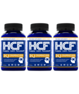 HCF Happy, Calm & Focused | Focus, Attention & Mood Supplement (90 Caps/3-Pack) - £95.78 GBP