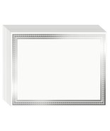 50 Sheets Silver Foil Certificate Paper for Printing - Customizable Blank - $15.75