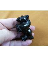 (Y-UNI-740) Black Onyx UNICORN horse Figurine carving gemstone love gem ... - $327.89 MXN