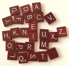 Scrabble Game Letter Tiles Red with White Pick 1 or Many Arts &amp; Crafts for Parts - $5.03