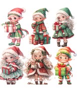 20 PCS Stickers Set Christmas Tree Santa Elves Notebook Journal Decor Cr... - £6.31 GBP