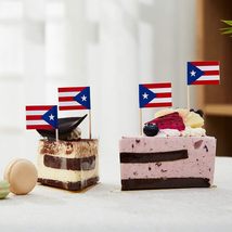 Puerto Rico Flag Puerto Rican Small Toothpick Mini Cupcake Flags Decorations (10 - £8.60 GBP