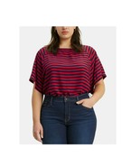 Levis Womens Plus 3X Red Navy Striped Raglan Sleeve Miranda TShirt Top NWT - $21.77 CAD