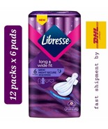 LIBRESSE  Maxi Night Secure Wings 41cm Extra Long (6 pads) x12 Packs ship by DHL - $107.71