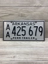 VTG Arkansas Perm Trailer License Plate AA 140 474 Expired Circa 1990&#39;s - £7.09 GBP