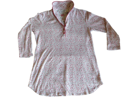 Karen Neuburger Encore 1/2 Sleeve Pink Red Floral P Js Nightshirt Size S Euc - $11.88