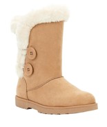Calistoga ~ Tan ~ Vegan Suede ~ Faux Fur ~ Mid Calf ~ Youth Girl&#39;s Size ... - $498.45 MXN