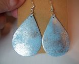 1 pair light blue and silver vinyl backed earing  mnmt thumb155 crop